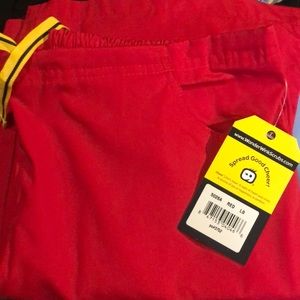 Medical scrubs Red Wonderwink scrub bottoms